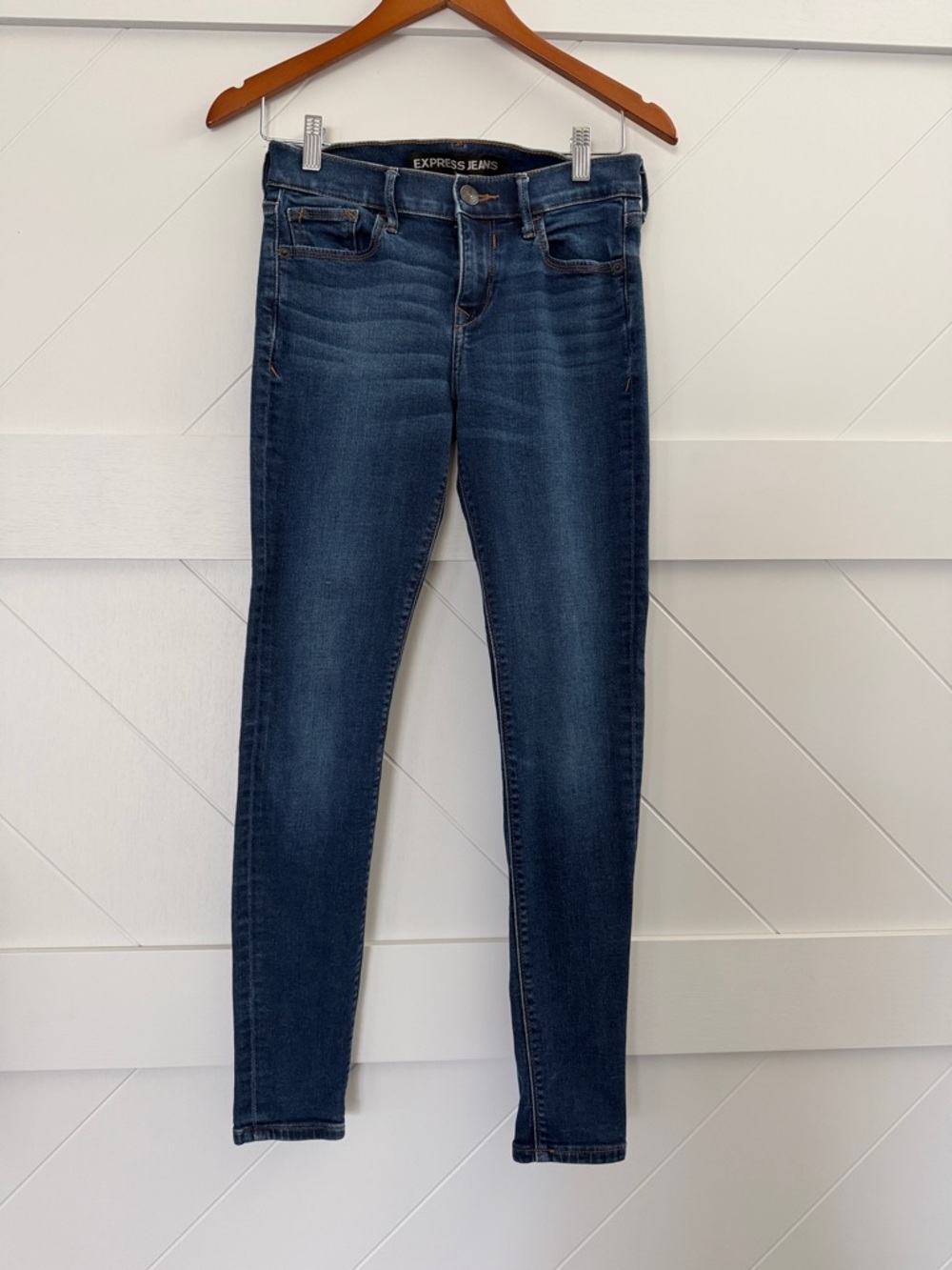 Express Dark Blue Skinny Jeans Legging mid rise - Express